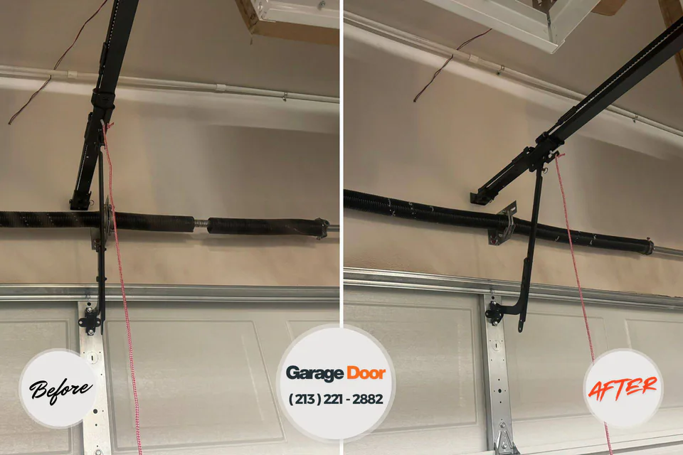 Before and after: garage door repair Potterville, MI